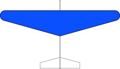 グライダー楕円翼タイプ（青）